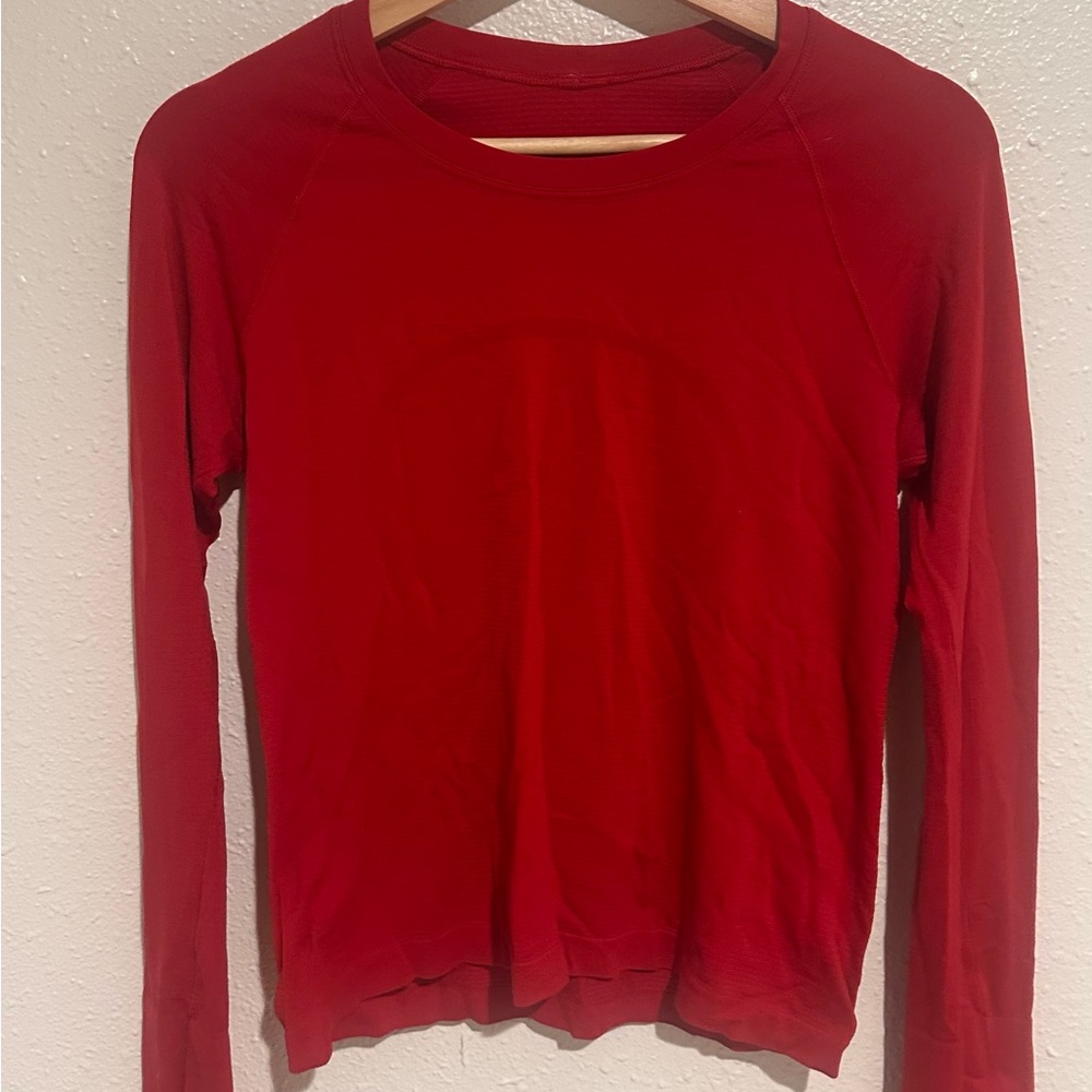 lululemon athletica Red Long Sleeve Tee